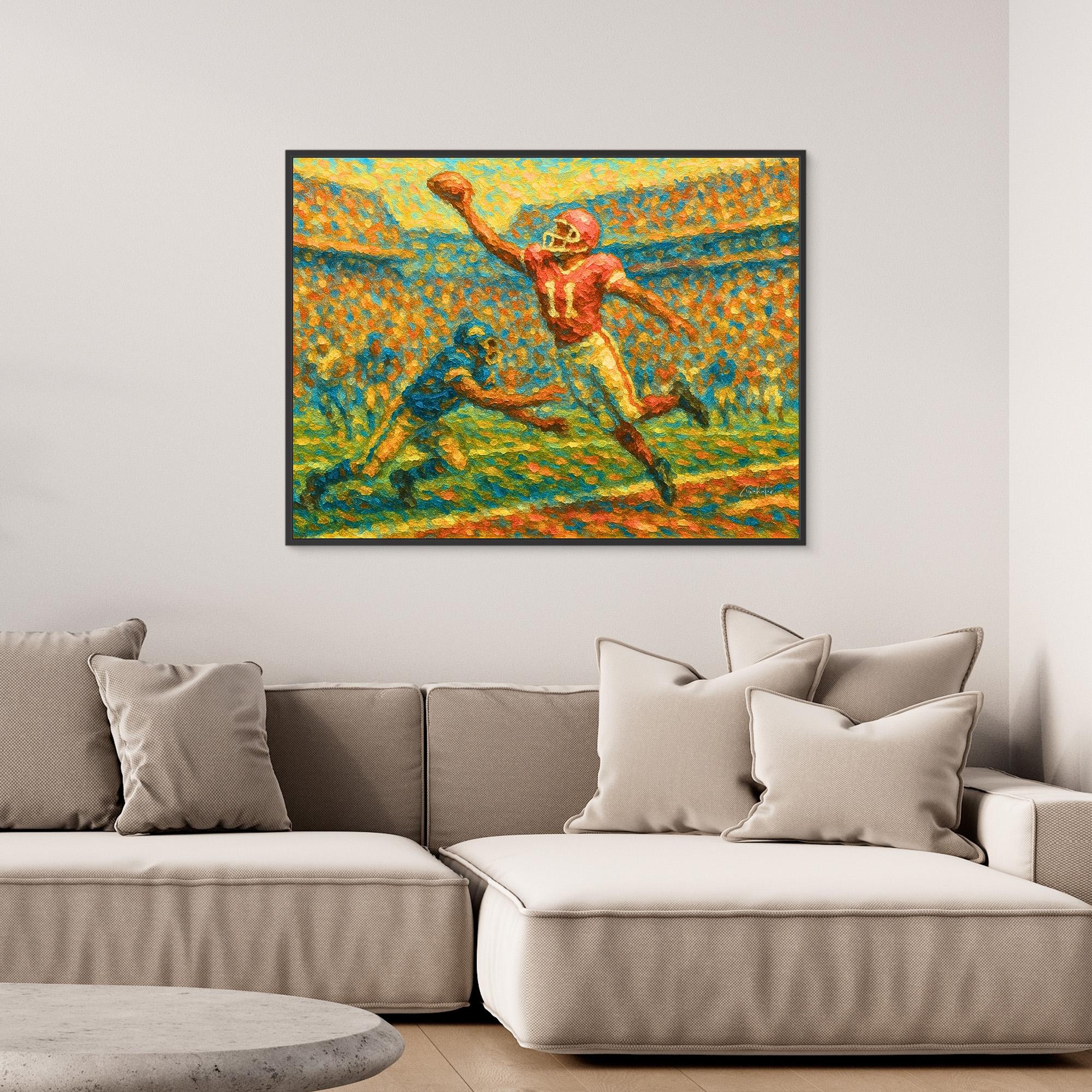 Football Framed Canvas Print