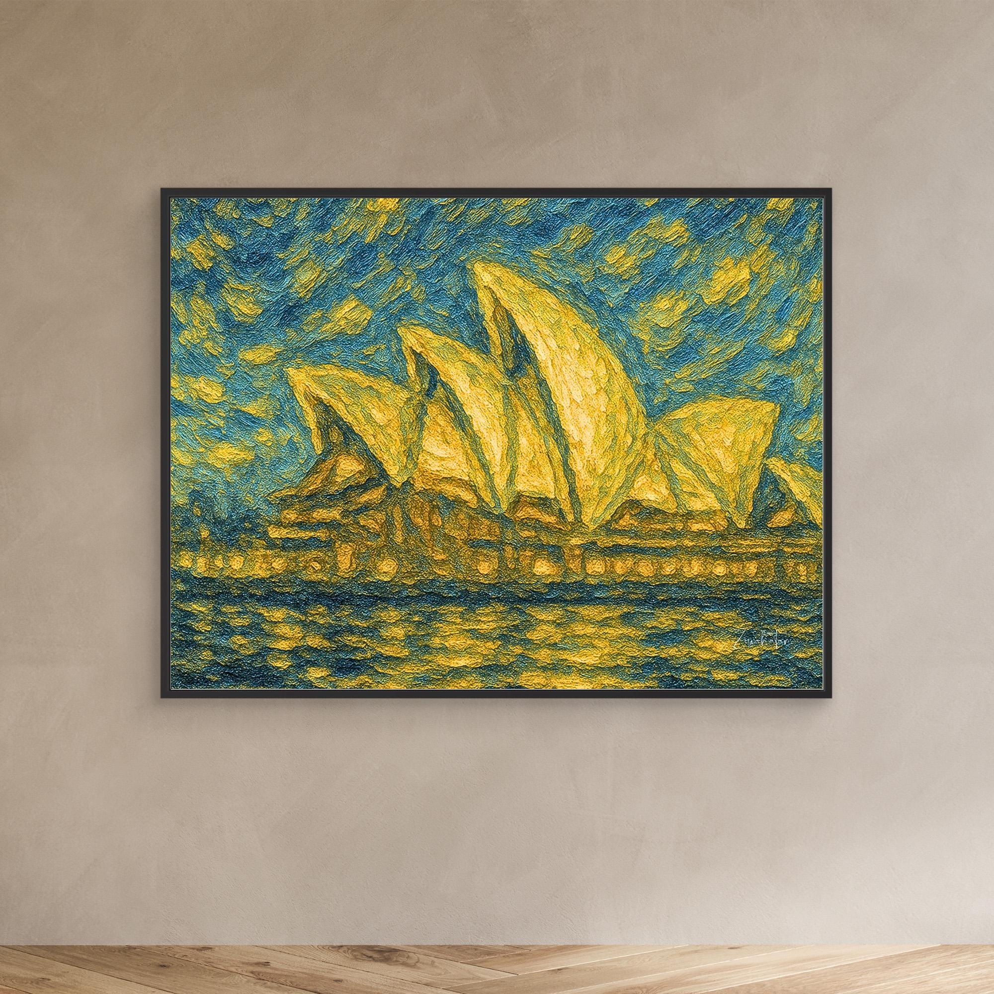 Warrane operata Framed Canvas Print