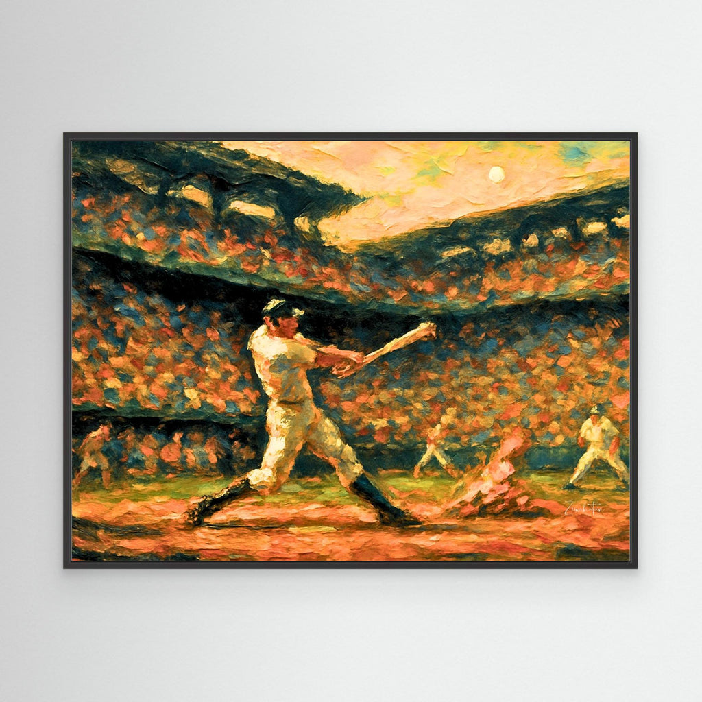 Baseball Framed Canvas Print