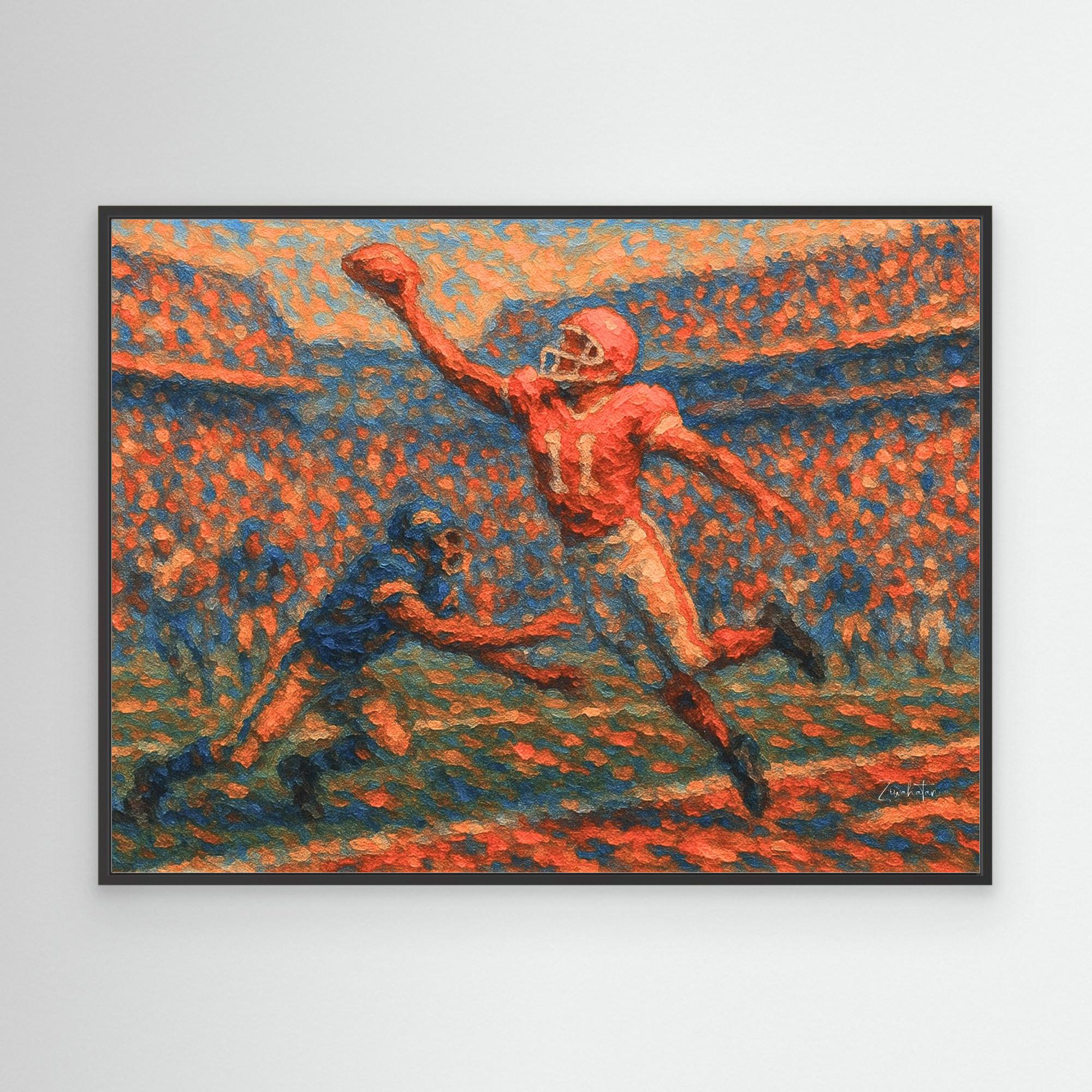 Football Framed Canvas Print