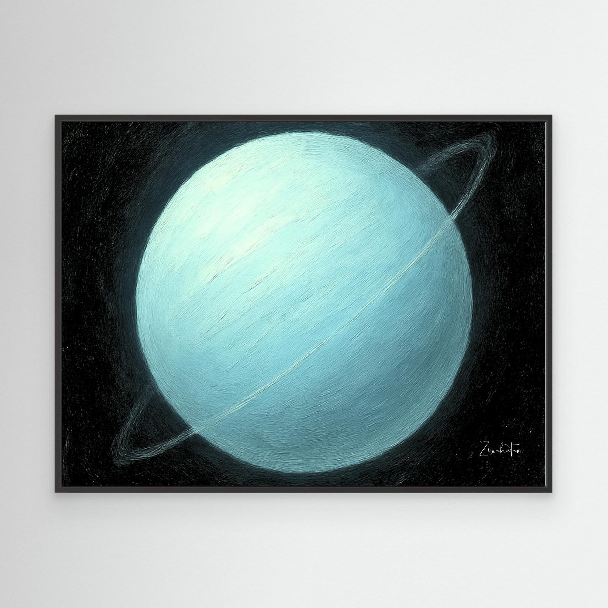 URANUS Framed Canvas Print