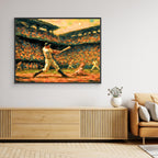 Baseball Framed Canvas Print