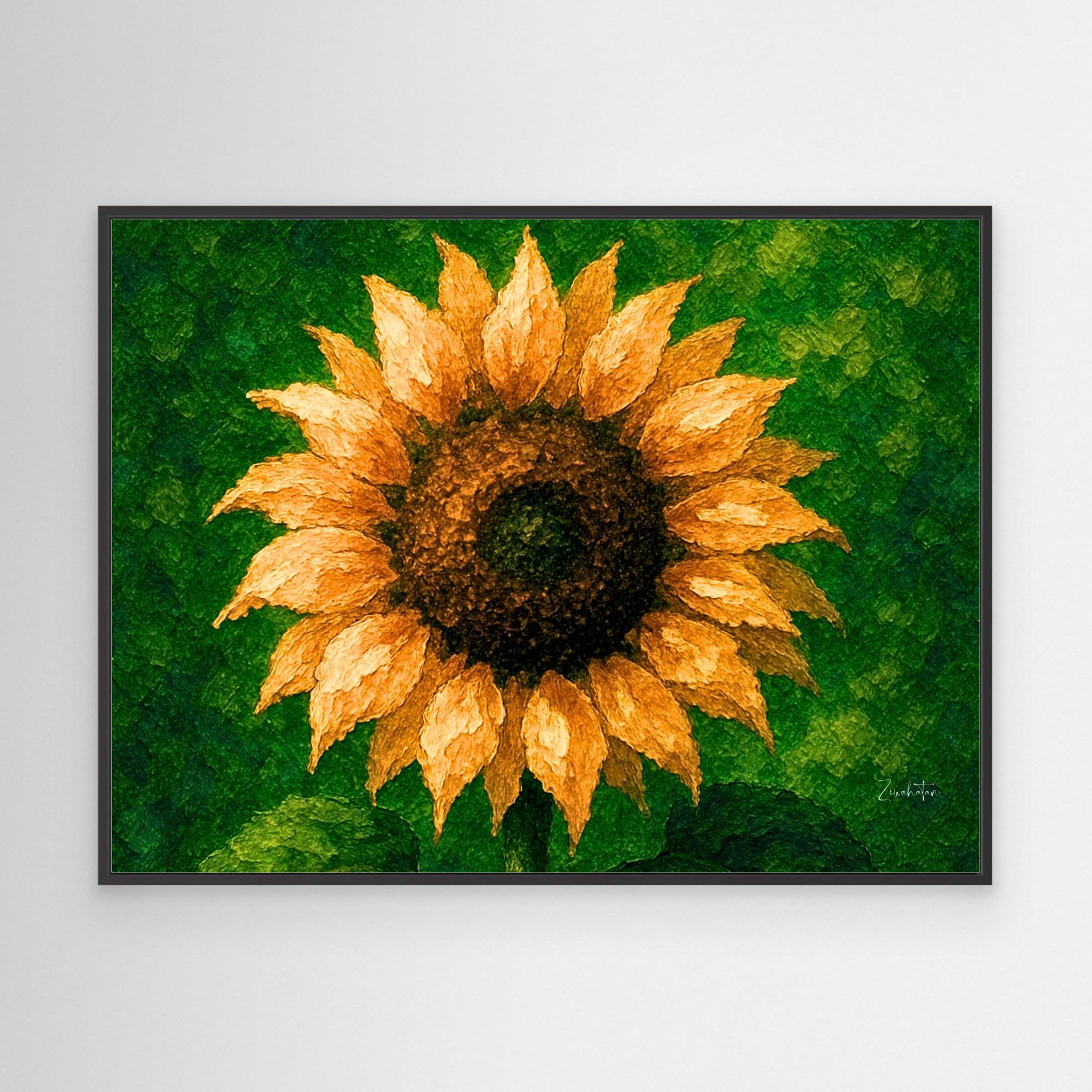 le Sunny Flower Framed Canvas Print