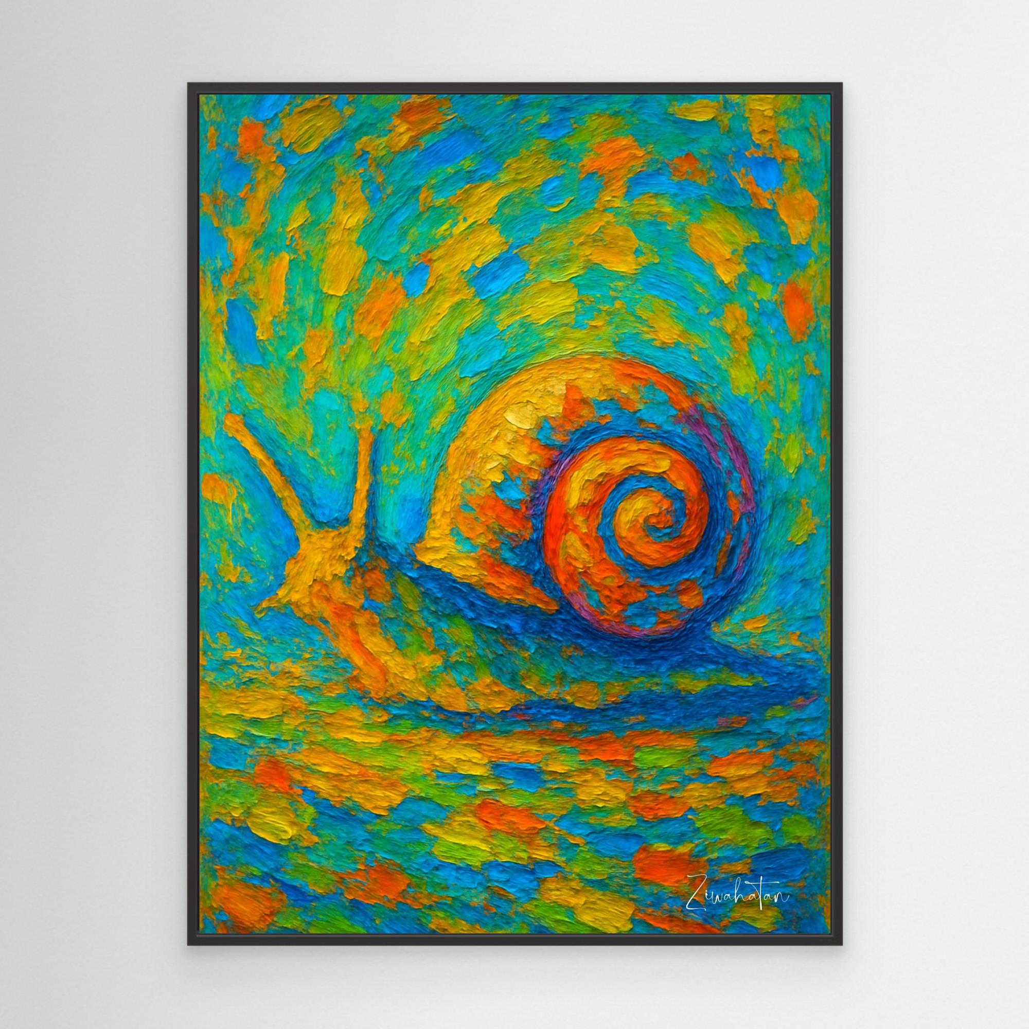 Snail Framed Canvas Print