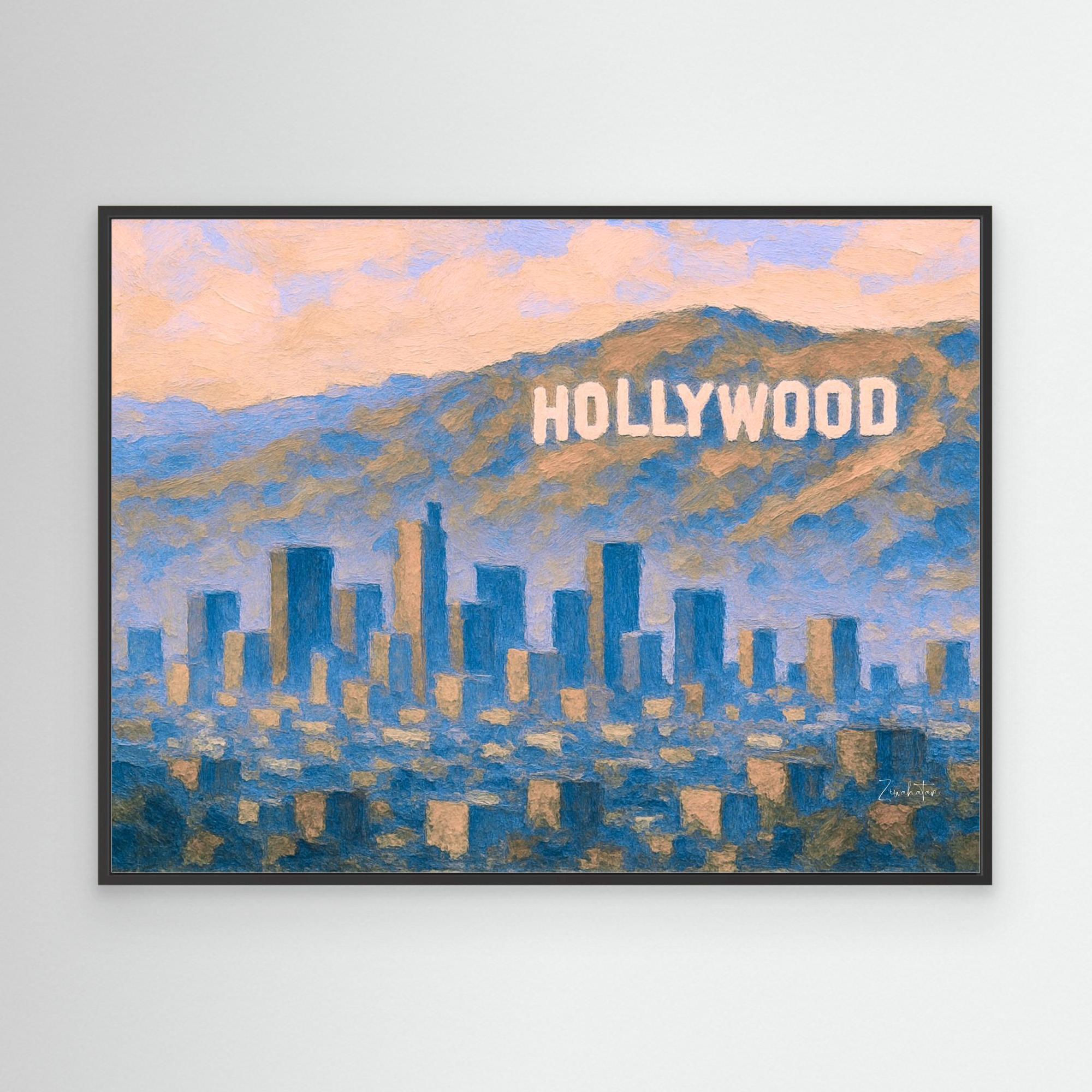 Hollywood Framed Canvas Print