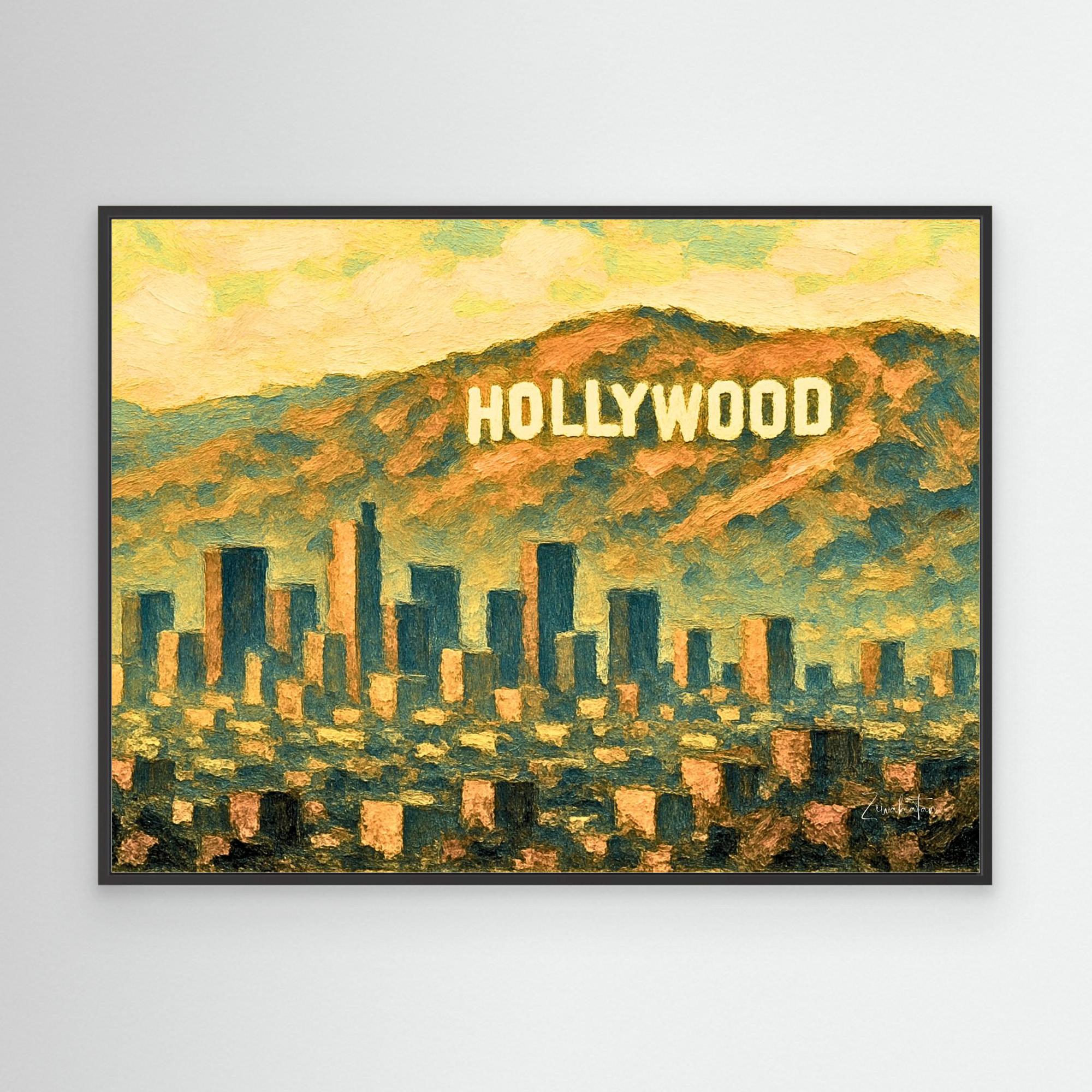 Hollywood Framed Canvas Print