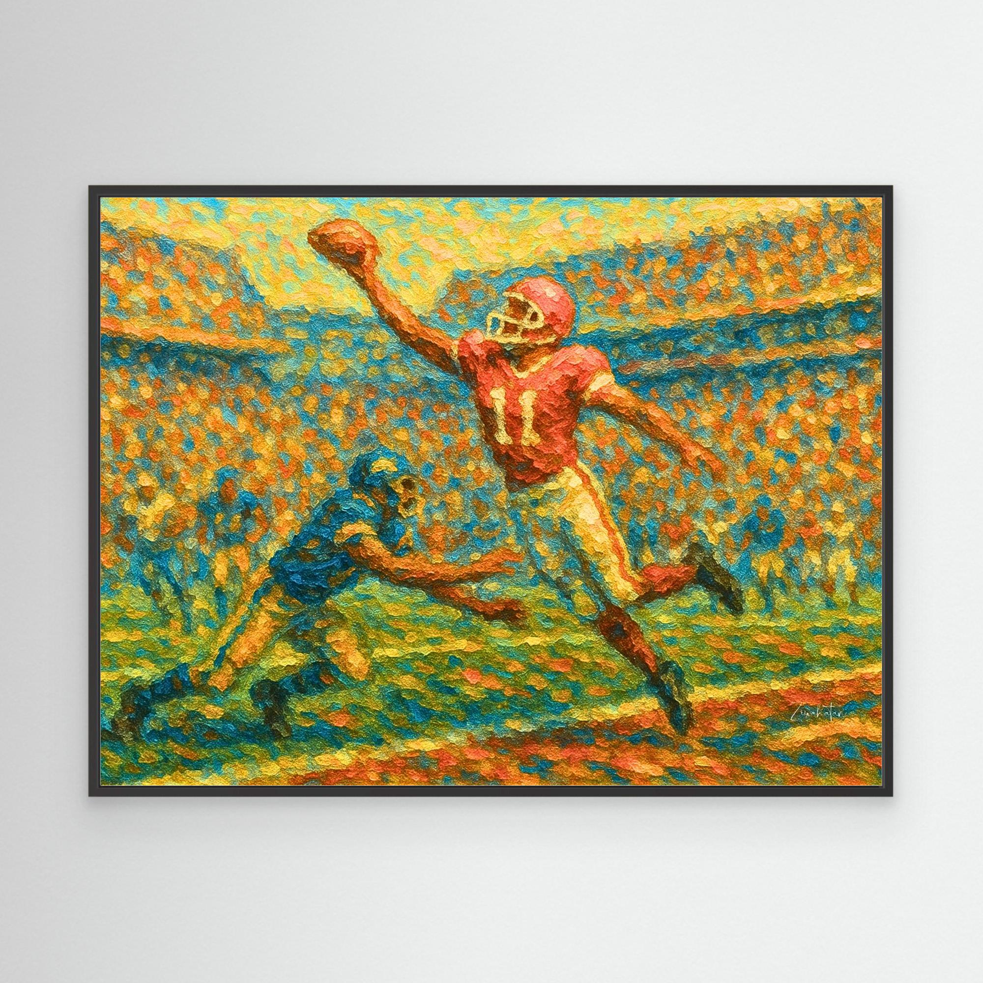 Football Framed Canvas Print