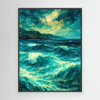Rough Waters Framed Canvas Print