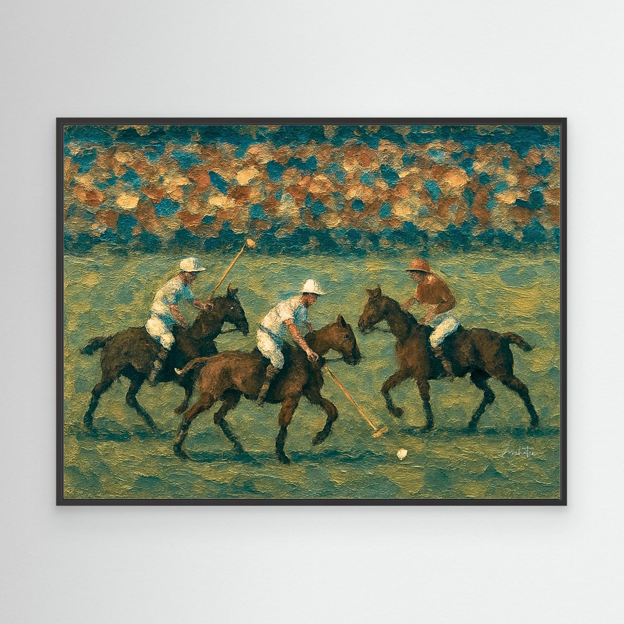 Polo Framed Canvas Print