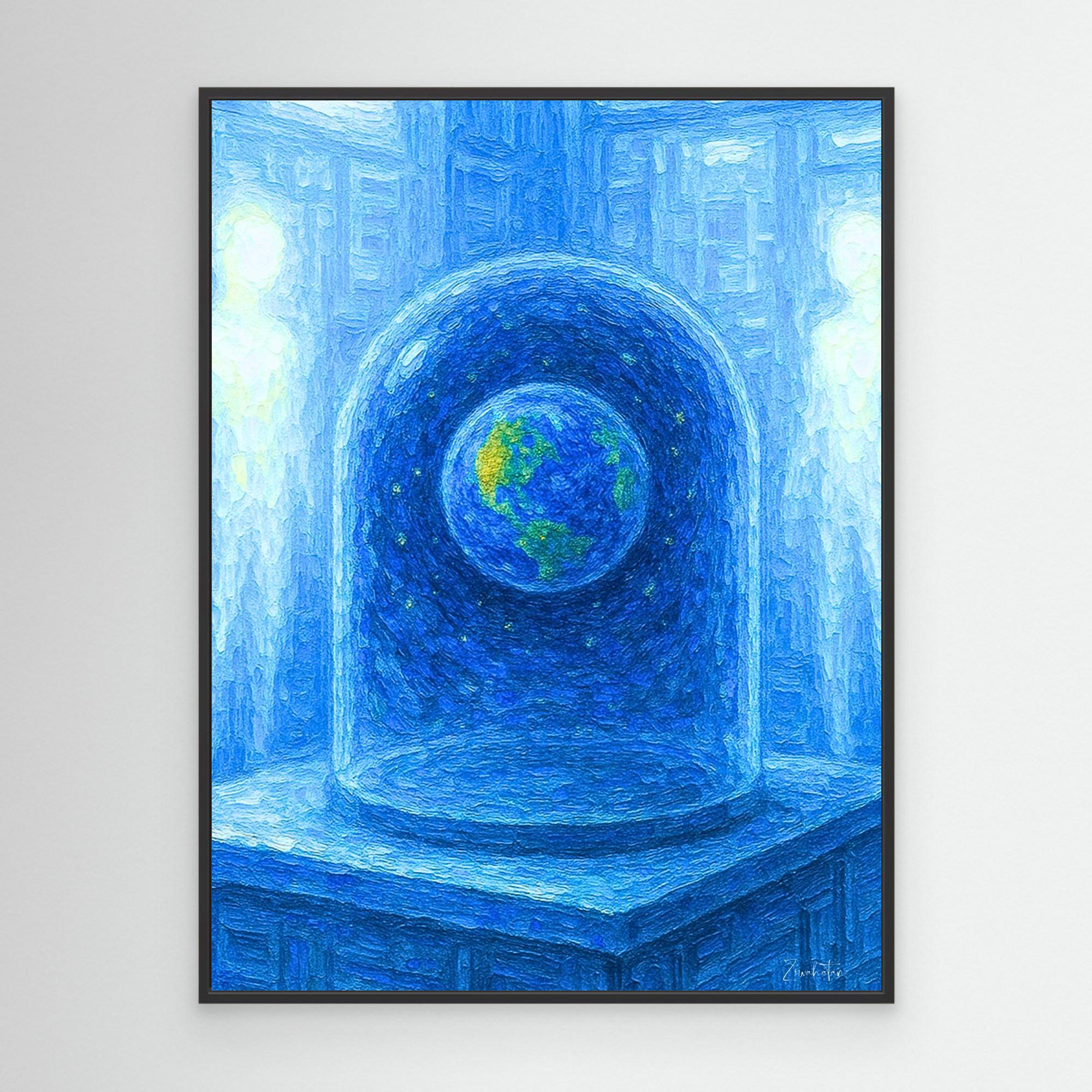 le simulae Framed Canvas Print