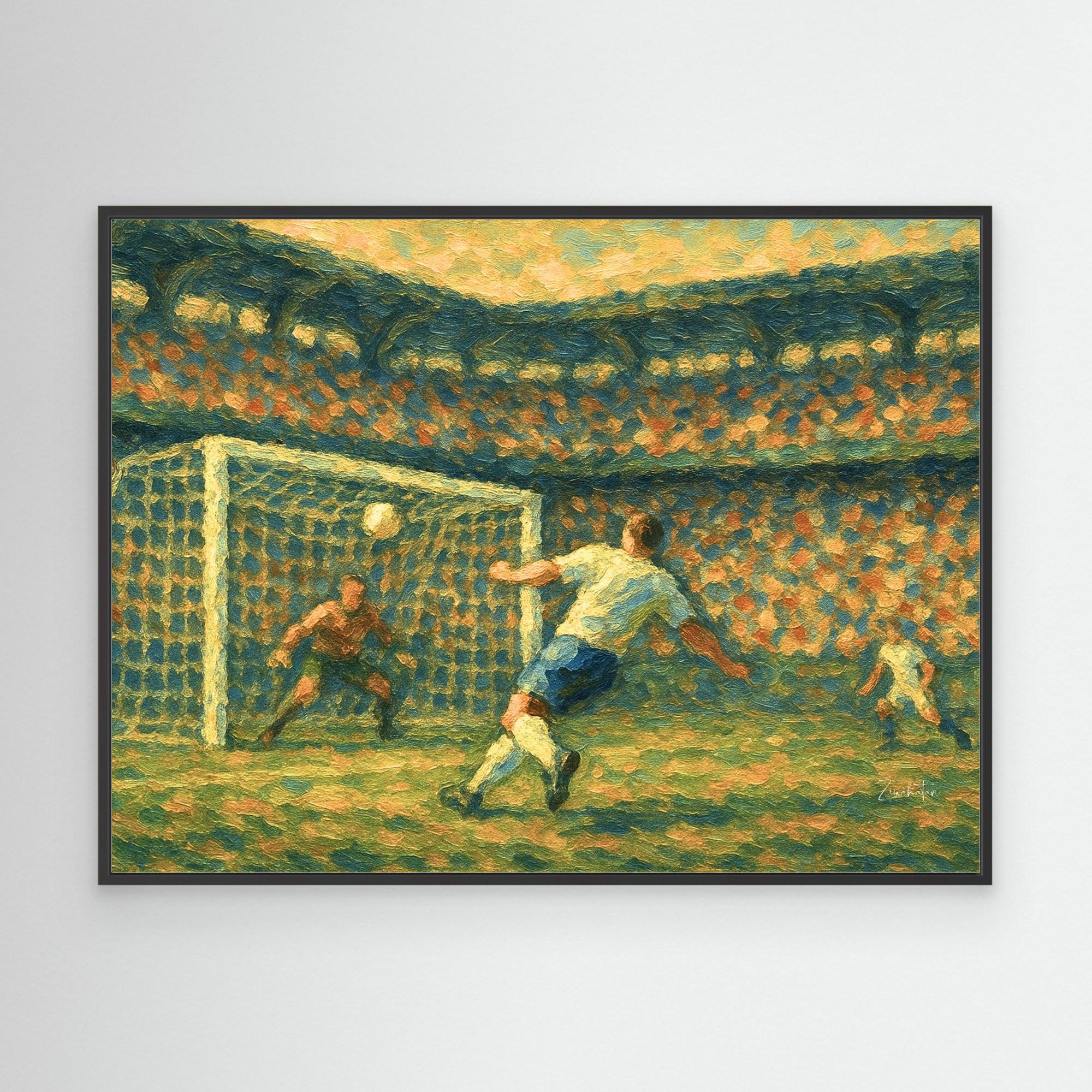 Soccer Framed Canvas Print