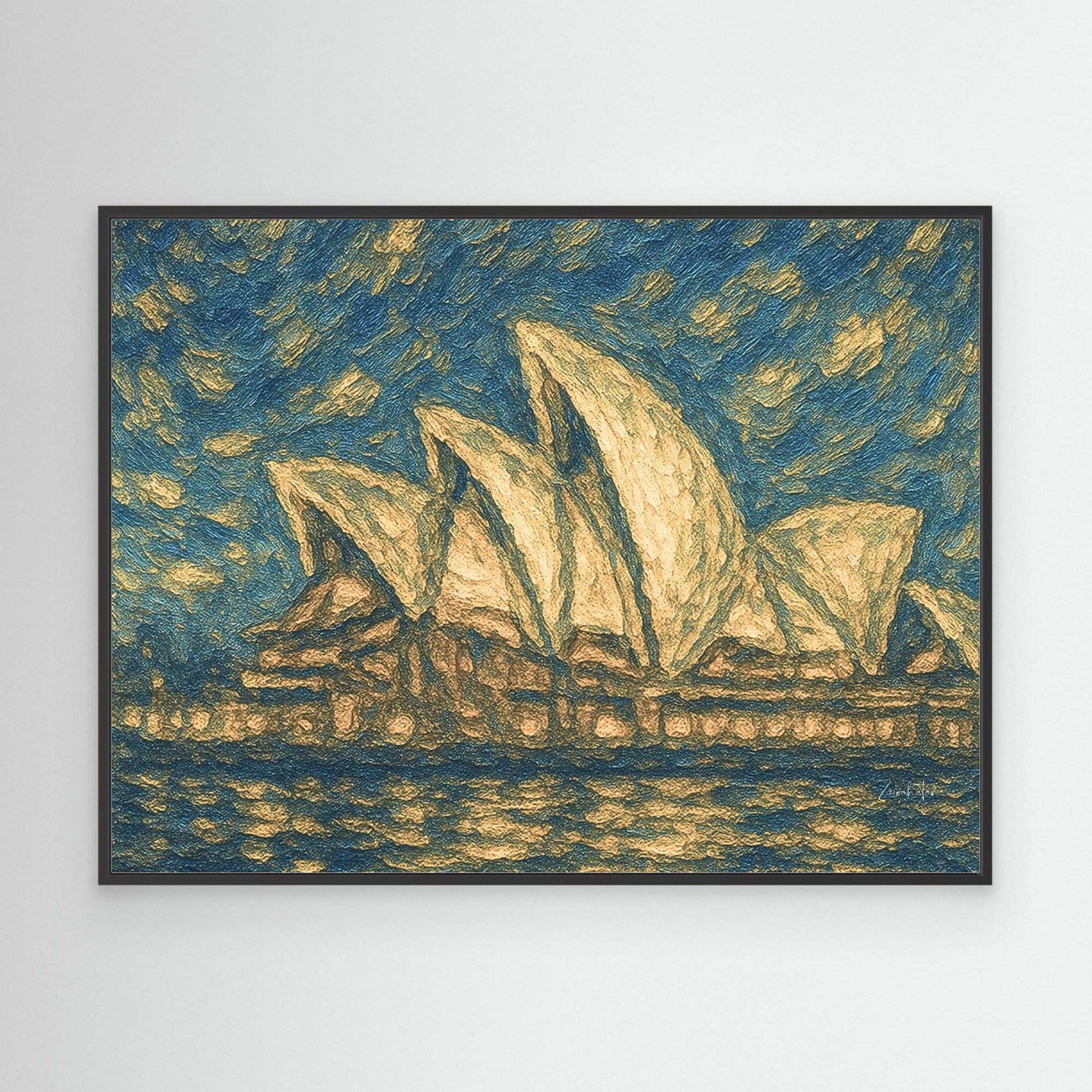 Warrane operata Framed Canvas Print