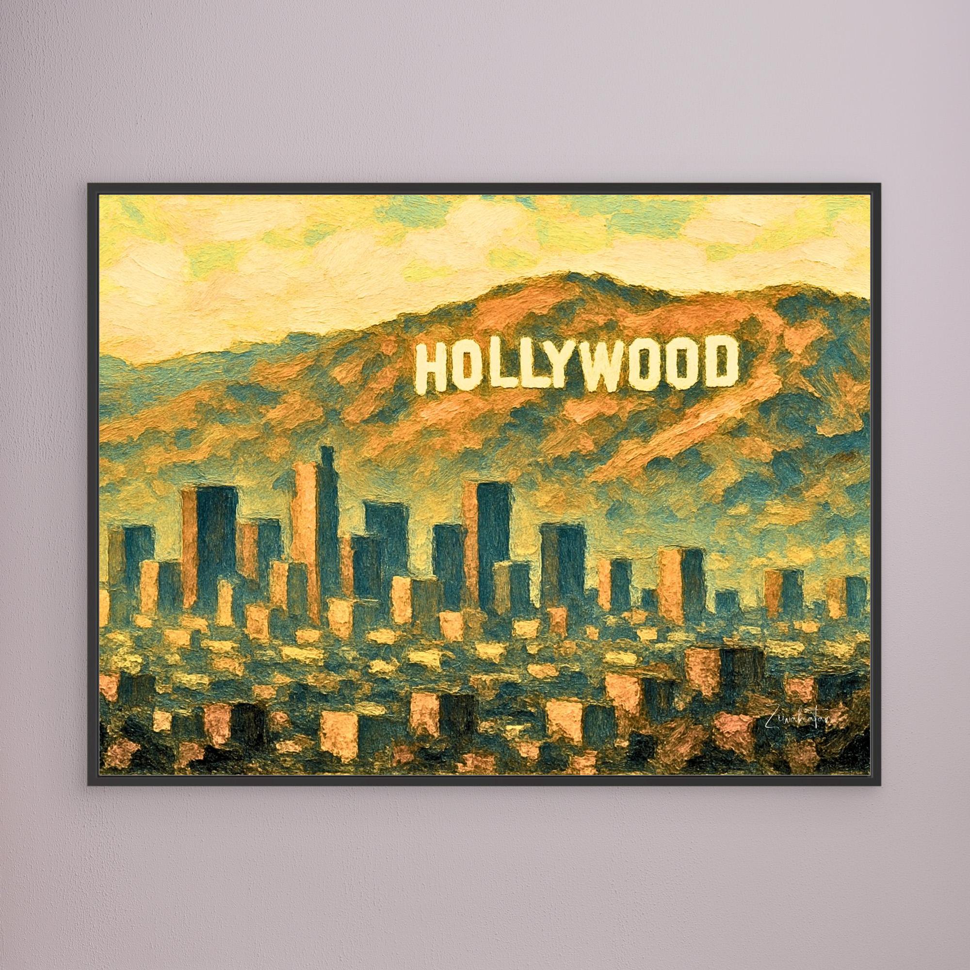 Hollywood Framed Canvas Print