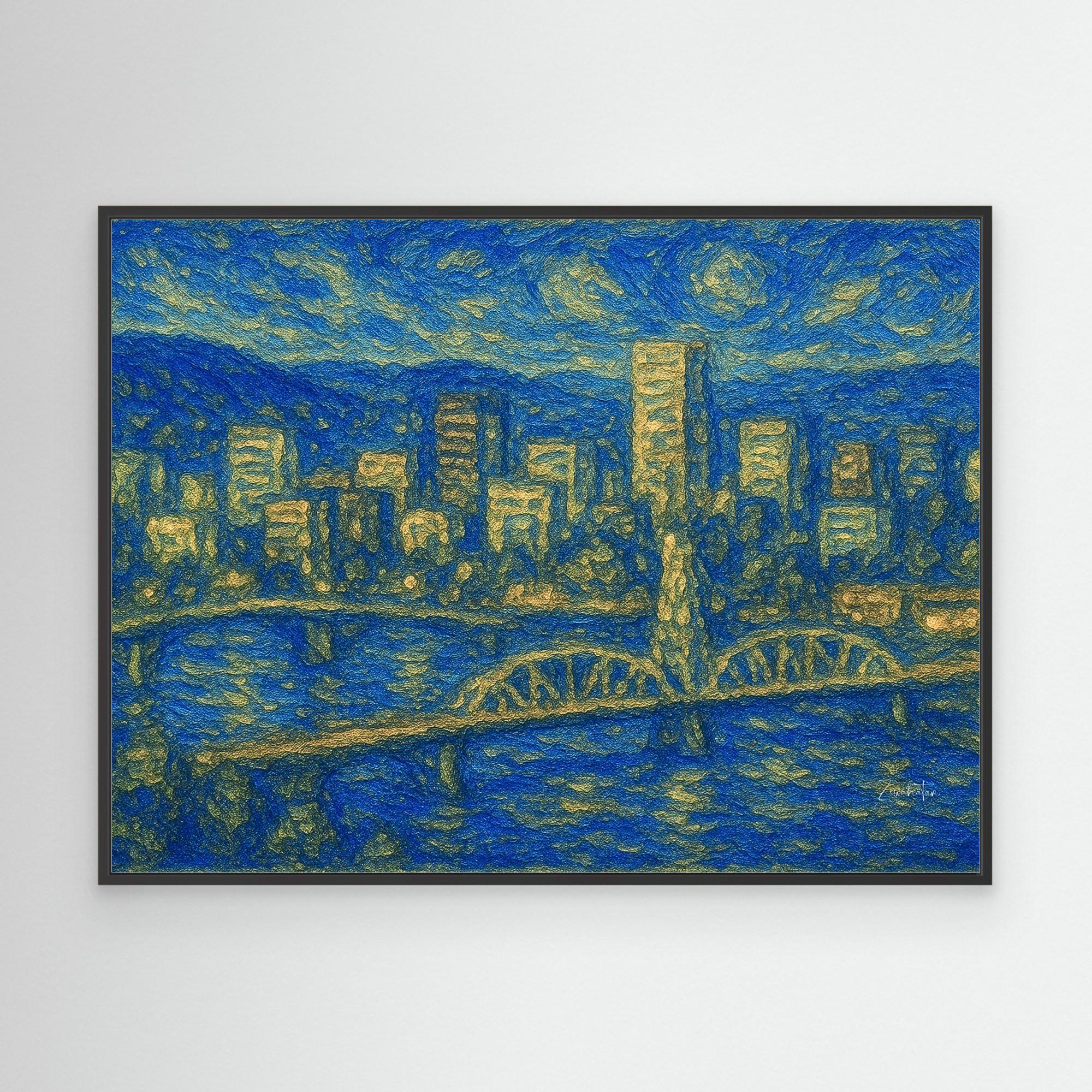 Portland Framed Canvas Print